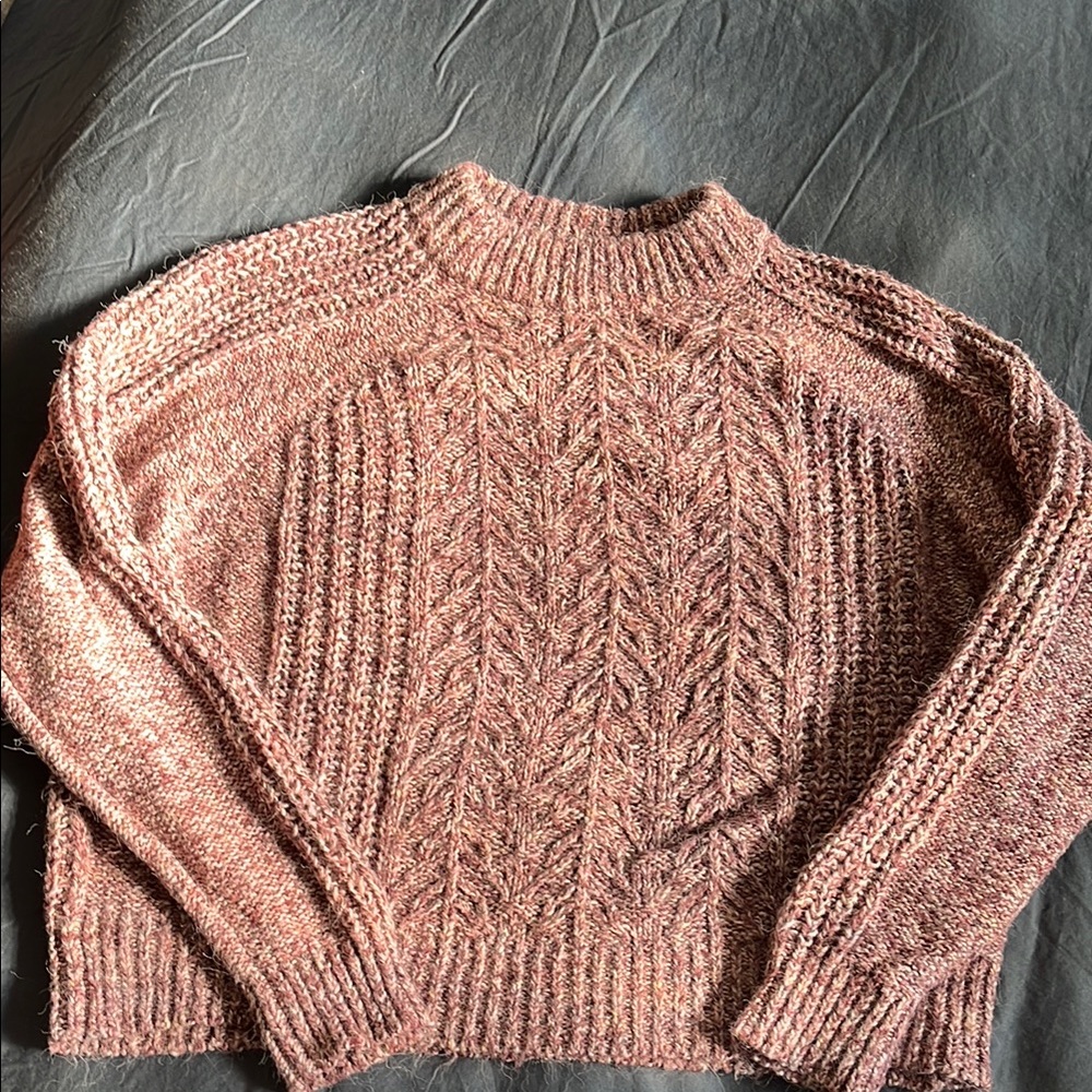 Lucky Brand Pink Cable Knit Sweater